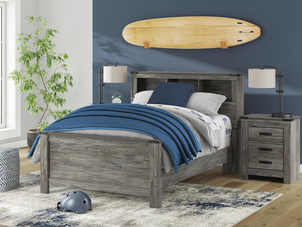Frandern Bookcase Bed, Dresser and Mirror (B4480-SI) - Image 18