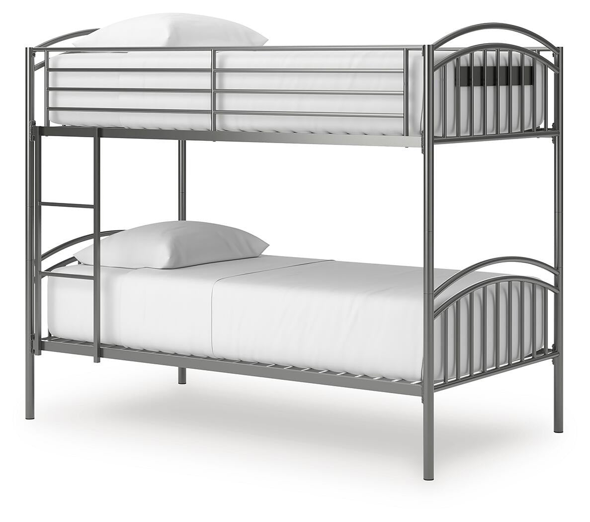 Lanceburg Twin over Twin Bunk Bed and 2 Mattresses (PCB400-SI) - Image 2