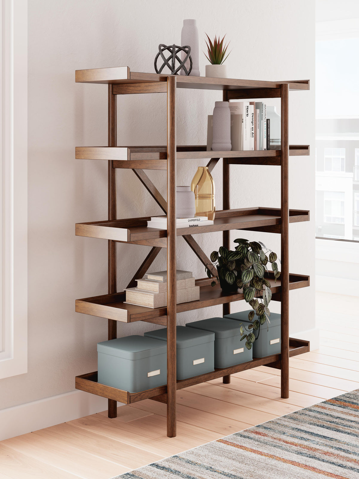 Lyncott 70 Bookcase (H615-SI) - Image 8