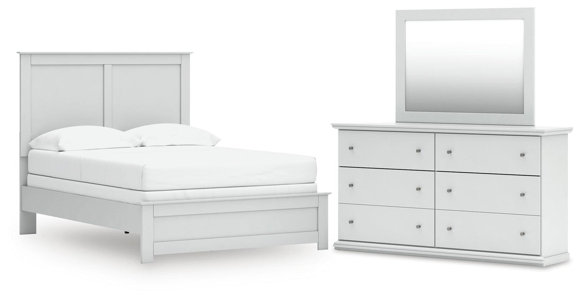 Bostwick Shoals Panel Bed, Dresser and Mirror (B139-SI)