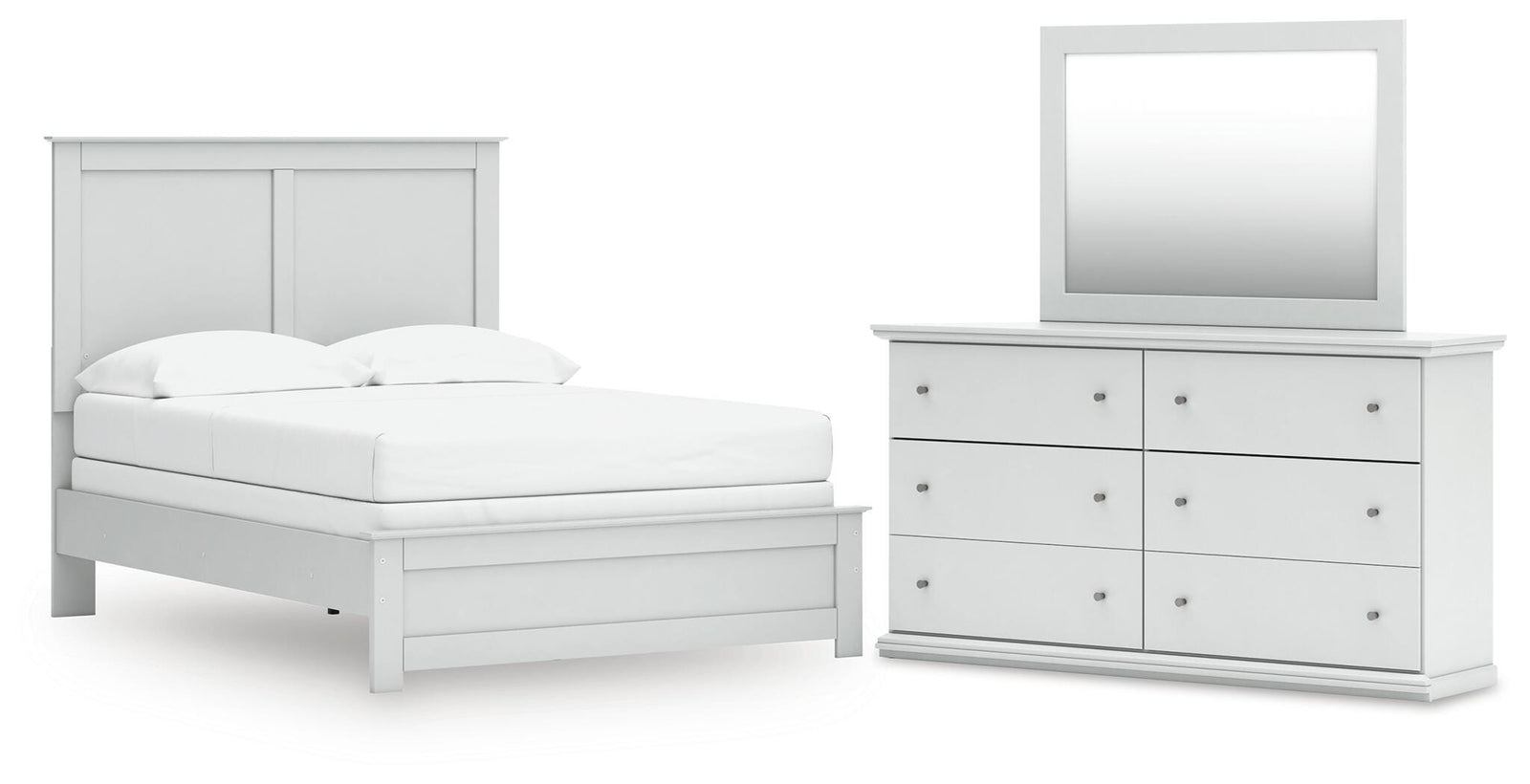 Bostwick Shoals Panel Bed, Dresser and Mirror (B139-SI)