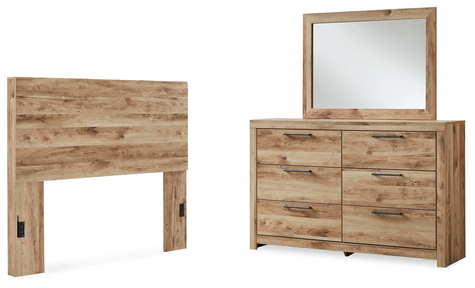 Hyanna Panel Headboard, Dresser and Mirror - Tan Brown  (B1050-SI)