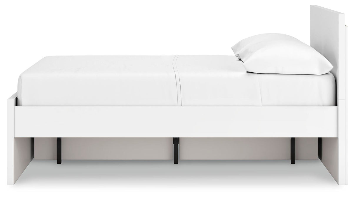 Onita Panel Platform Bed with 1 Side Storage (Youth) - White  (EB9630-SI) - Image 7