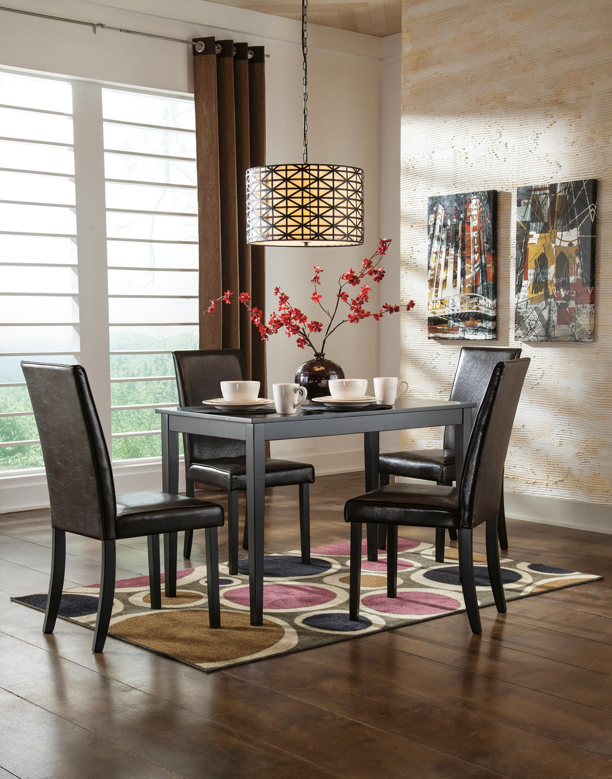 Kimonte Dining Table and 4 Chairs (D250-SI) - Image 3