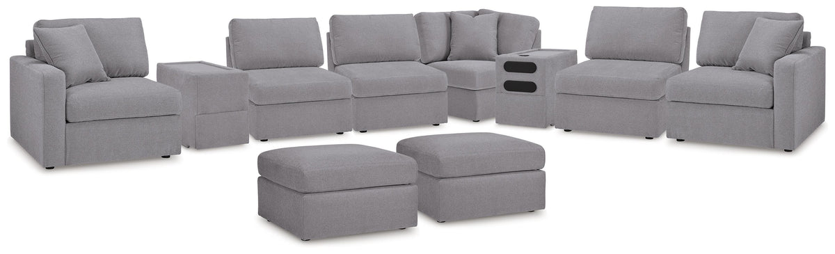 Modmax 8-Piece Sectional and 2 Ottomans (92104-SI) - Image 2