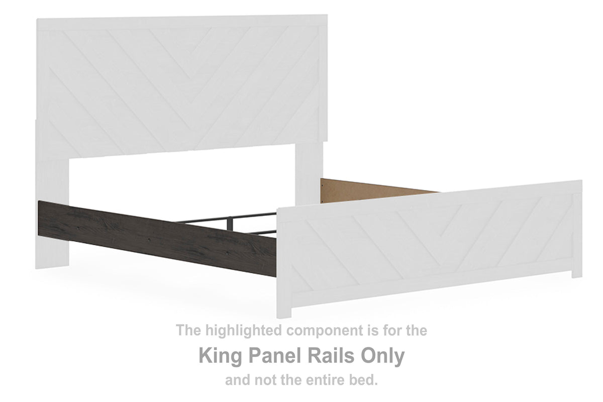 Prendonea King Panel Rails - Charcoal  (B3789-SI)