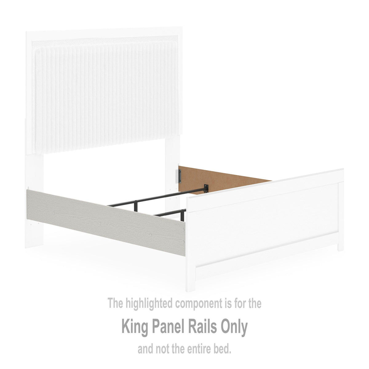 Zuraleus King/California King Upholstered Headboard/Footboard/Roll Slats (PCB3381-SI) - Image 35