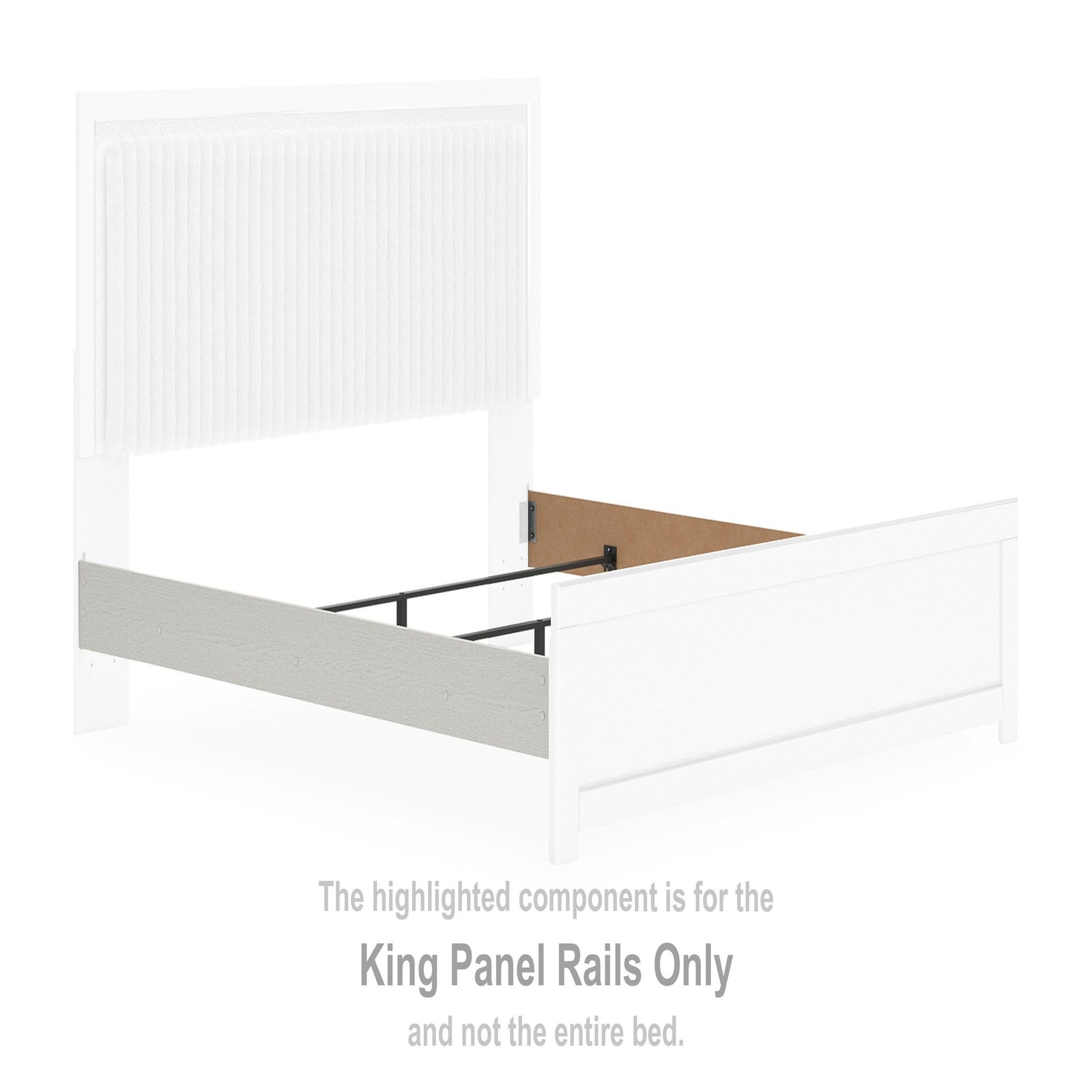 Zuraleus King/California King Upholstered Headboard/Footboard/Roll Slats (PCB3381-SI) - Image 35