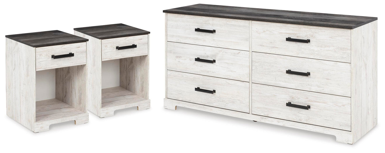 Shawburn Dresser and 2 Nightstands (EB4121-SI)