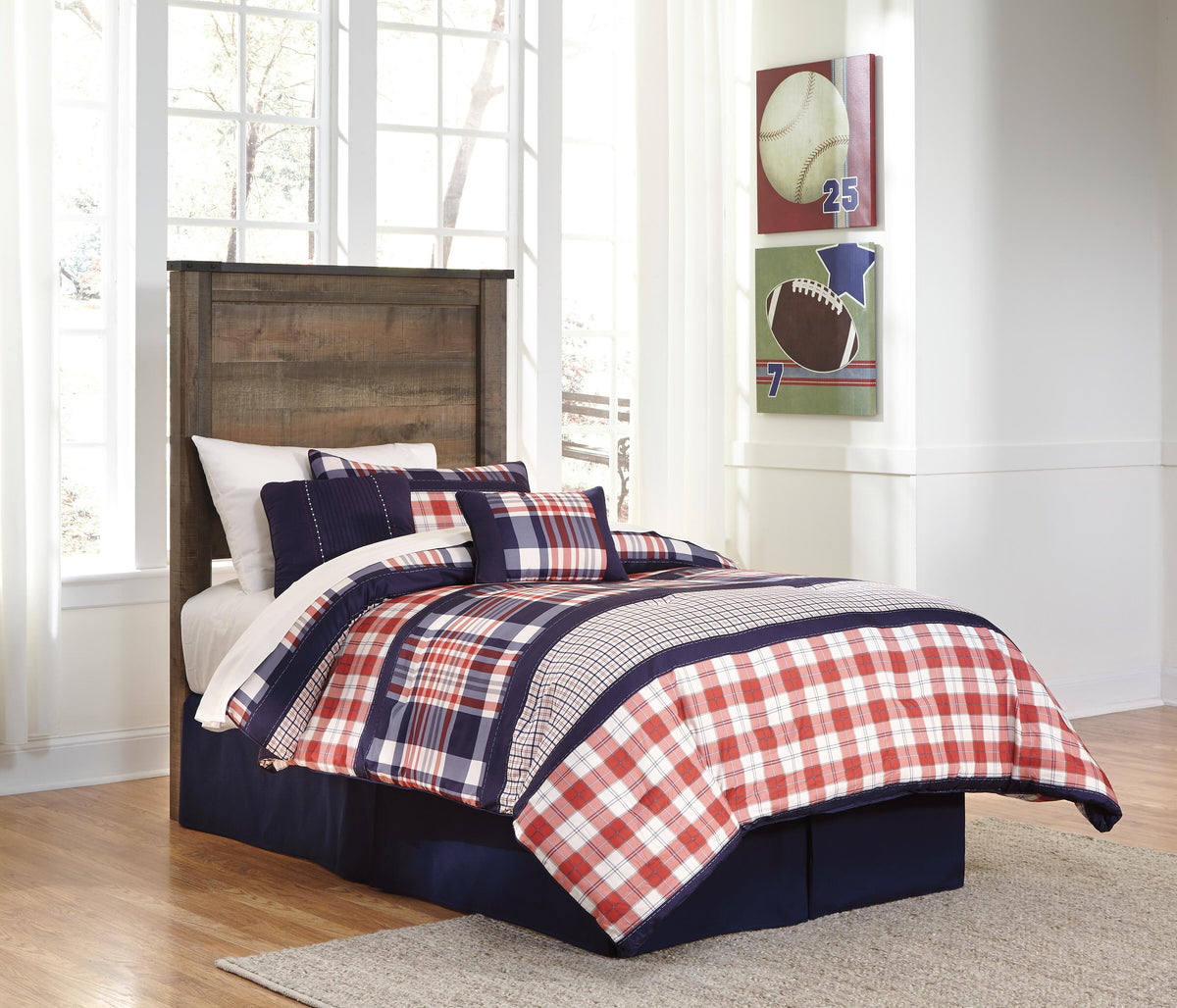 Trinell Panel Headboard - Brown  (B446-SI) - Image 11