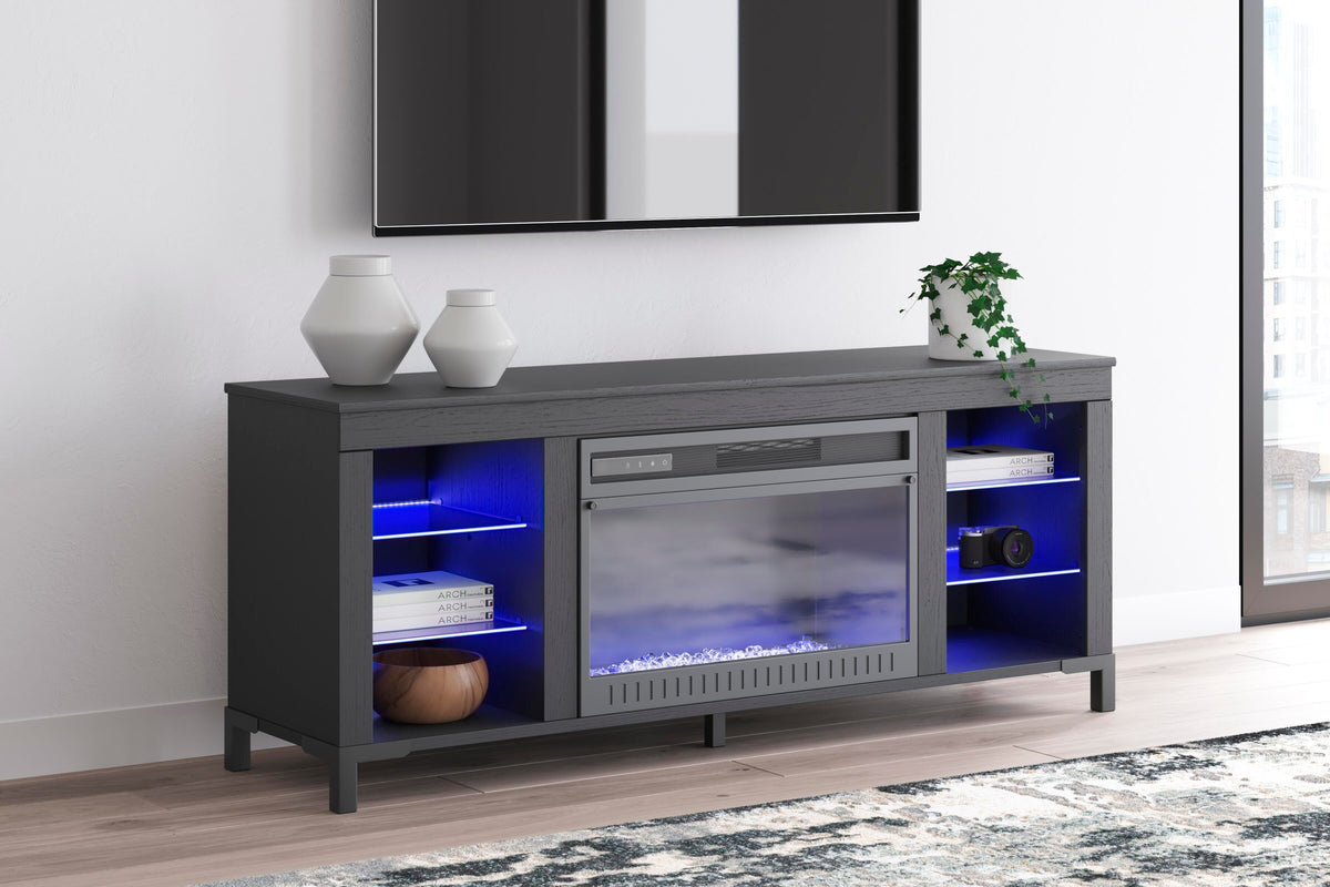 Cayberry 60 TV Stand with Electric Fireplace (W2721-SI) - Image 13