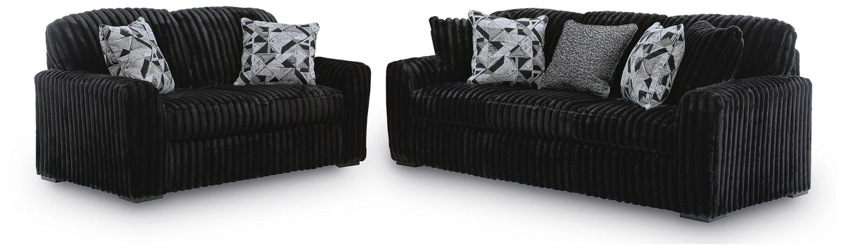 Midnight-Madness Sofa and Loveseat (98103-SI)