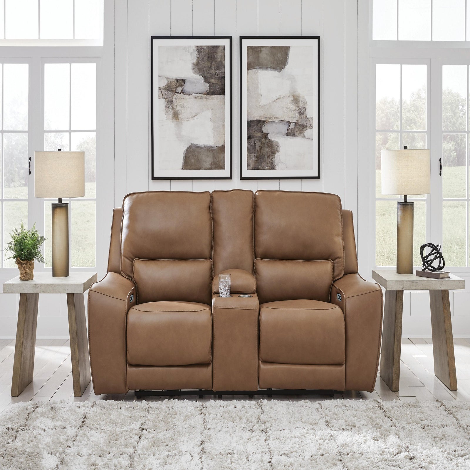 DeepWakes Power Reclining Loveseat with Console (PCU62606-SI) - Image 9