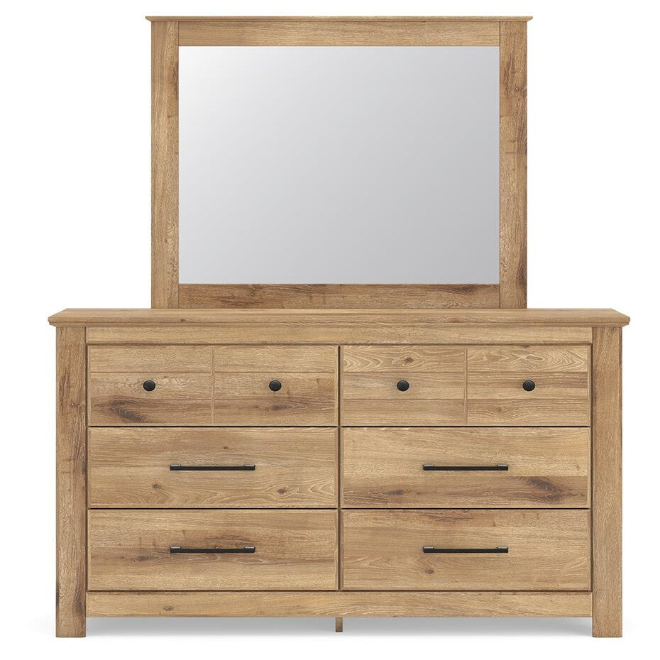 Makidern King Panel Bed, Dresser, Mirror and 2 Nightstands (PCB1170-SI) - Image 2