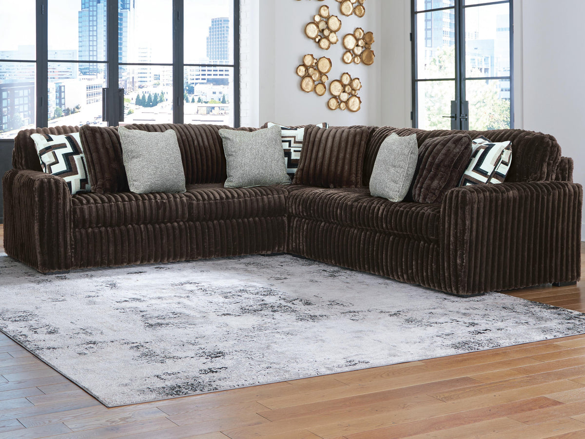 Midnight-Madness 3-Piece Sectional (98104-SI) - Image 2