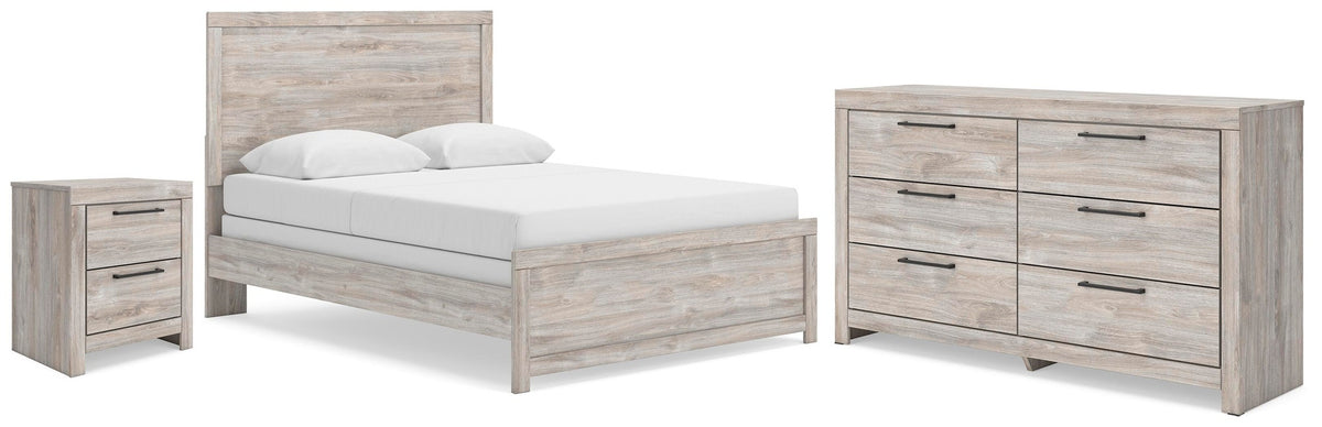Broachmyn Queen Panel Bed, Dresser and Nightstand (PCB1120-SI)