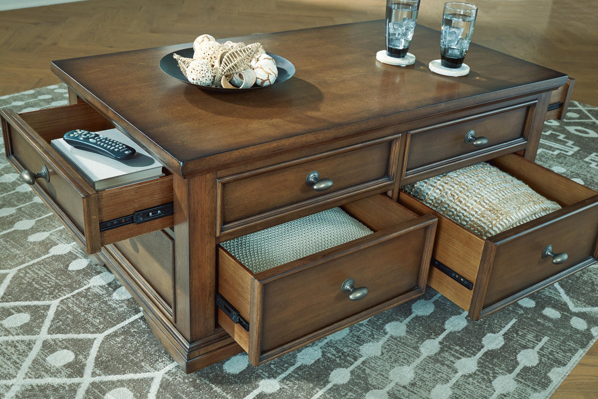 Channley Lift-Top Coffee Table - Brown  (T649-SI) - Image 9