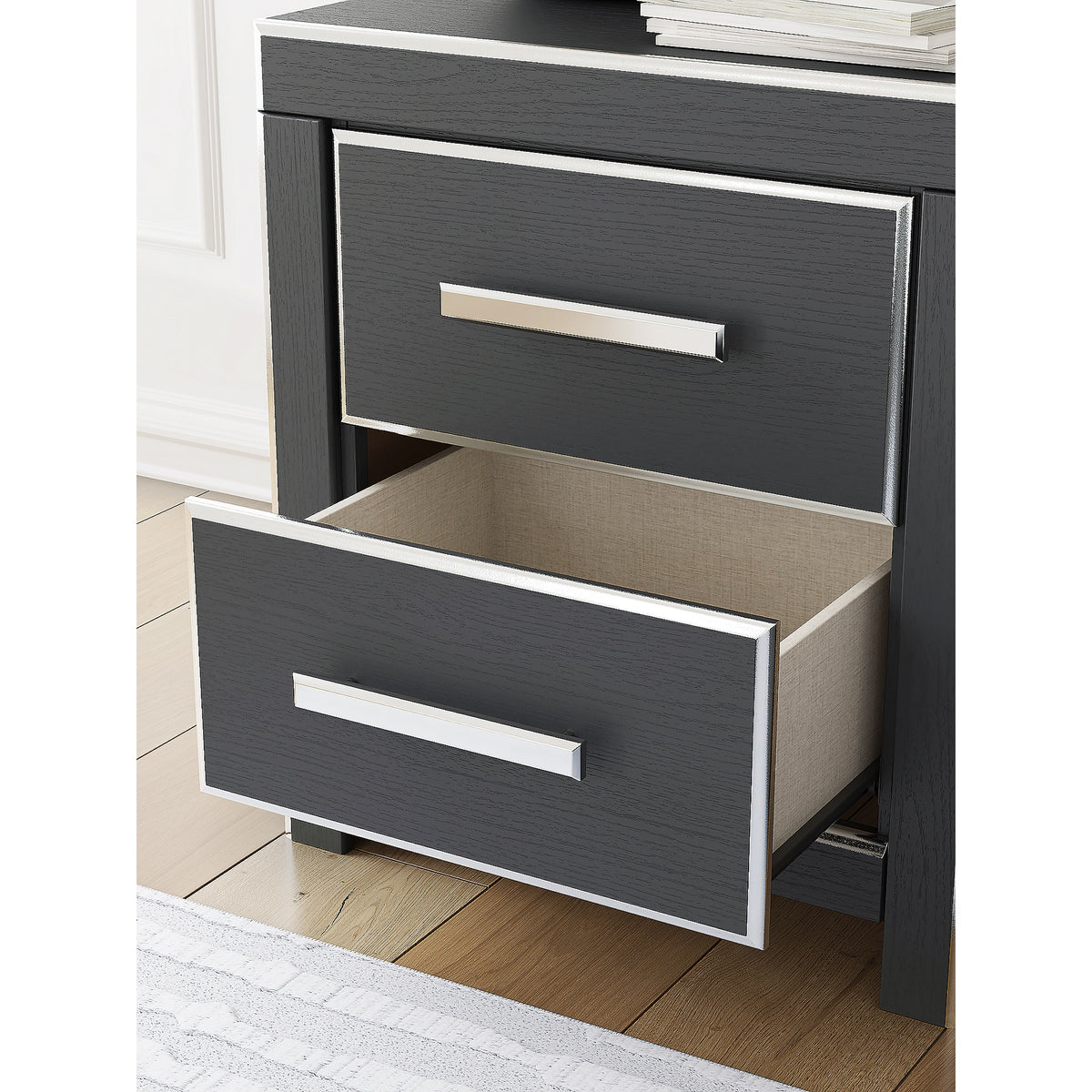 Zuraleus King Upholstered Bed, Dresser and Nightstand (PCB3380-SI) - Image 29