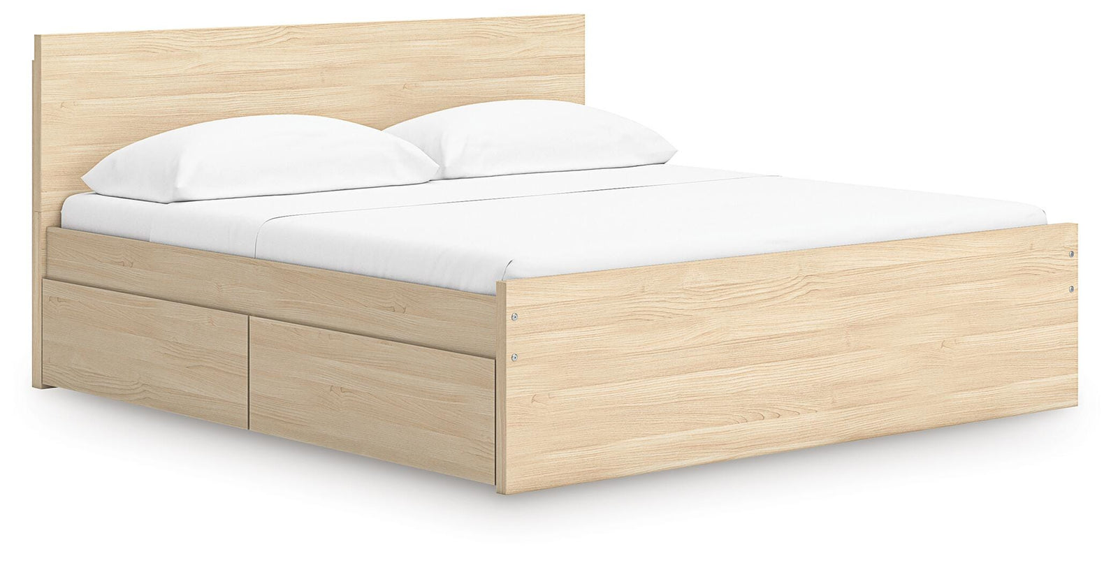 Onita Panel Platform Bed with 2 Side Storage - Natural  (EB9632-SI)
