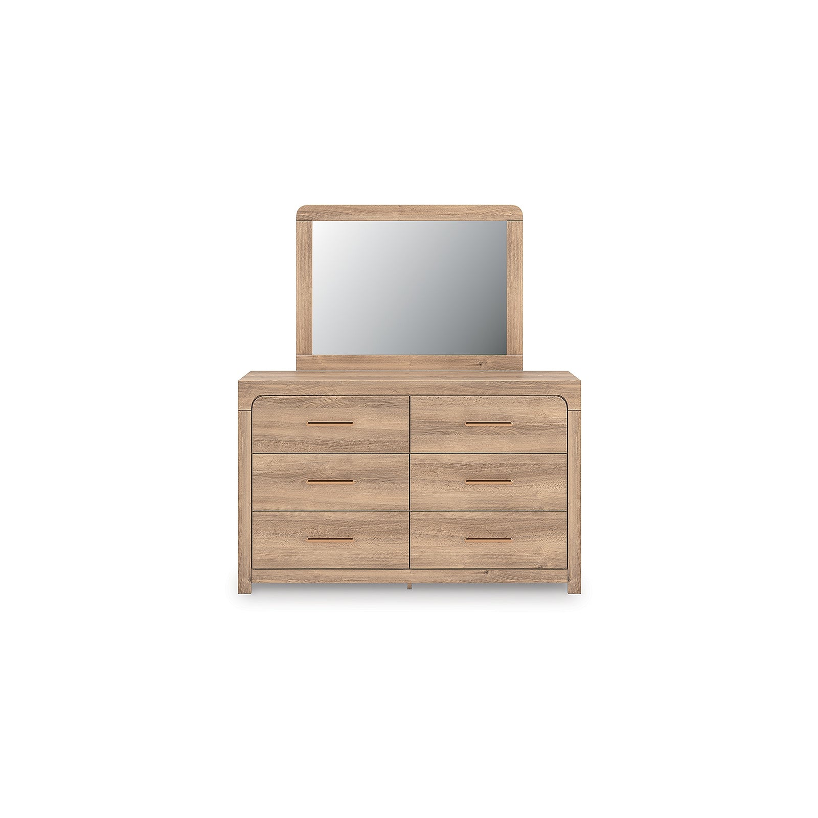 Kinlanni Queen Upholstered Panel Bed, Dresser and Mirror (PCB1360-SI) - Image 2