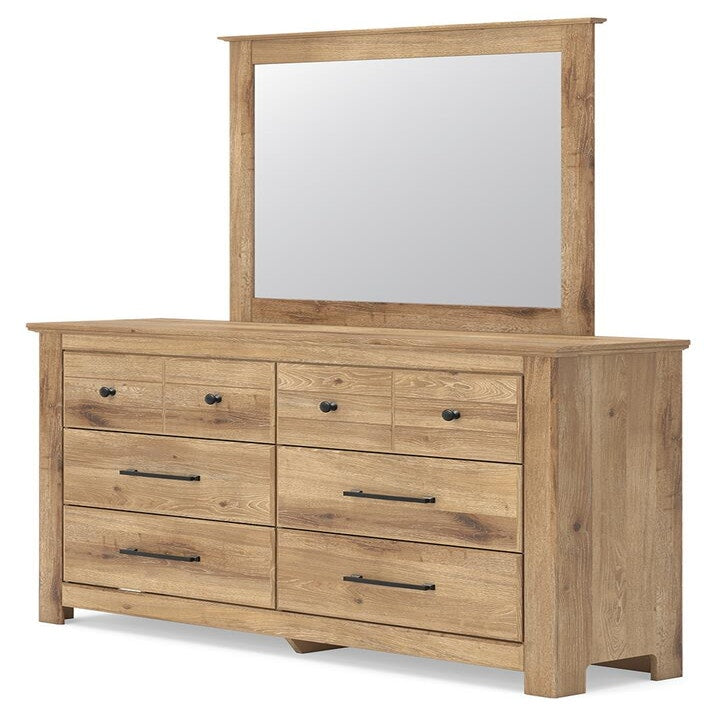 Makidern King Panel Bed, Dresser, Mirror and 2 Nightstands (PCB1170-SI) - Image 8