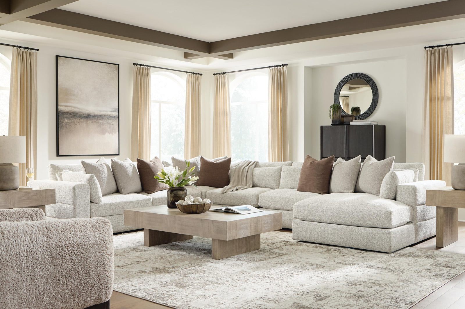Ashbourne Estate 6-Piece Sectional with Chaise (PC66004-SI) - Image 4
