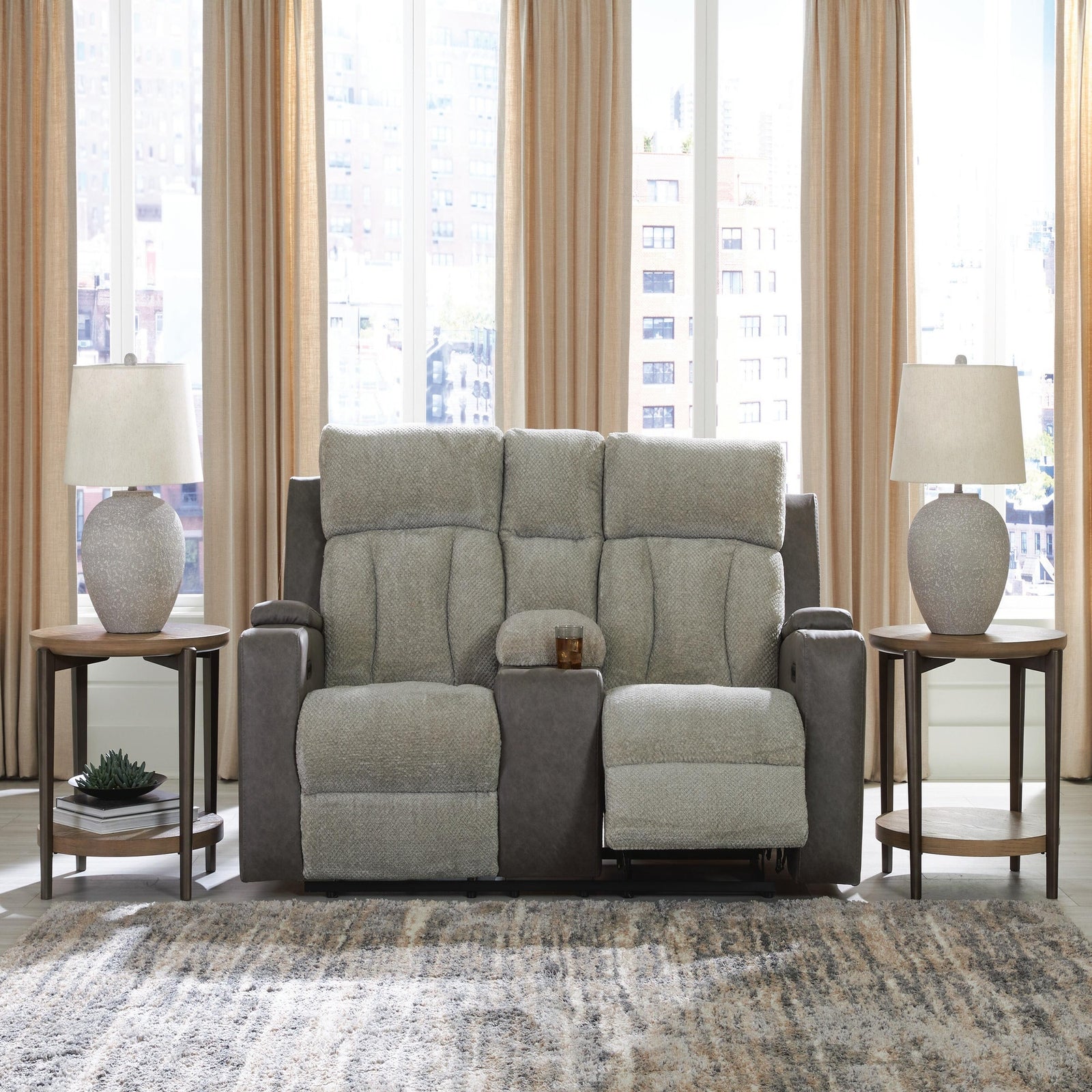 Branthorpe Power Reclining Loveseat with Console (PC63204-SI) - Image 2