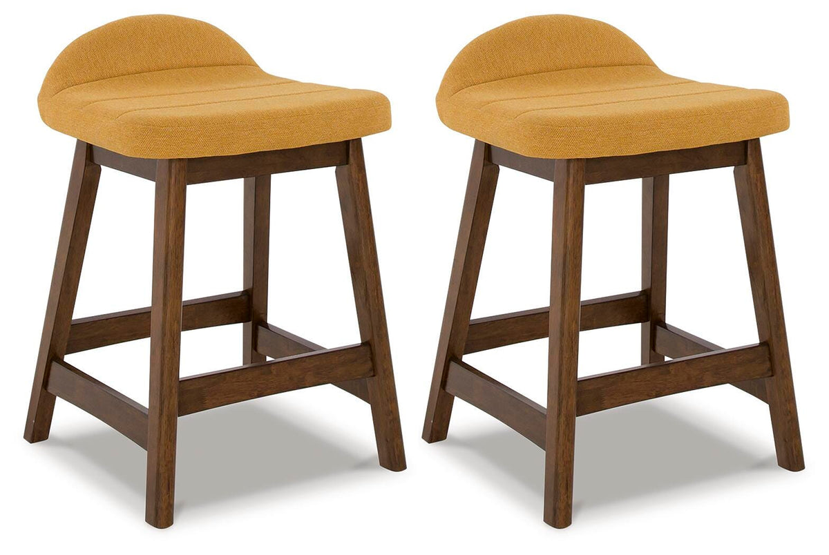 Lyncott Counter Height Bar Stool (Set of 2) (D615-SI)