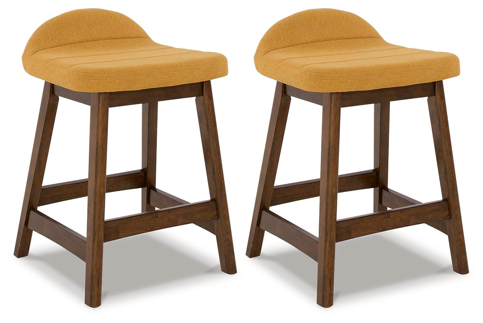 Lyncott Counter Height Bar Stool (Set of 2) (D615-SI)
