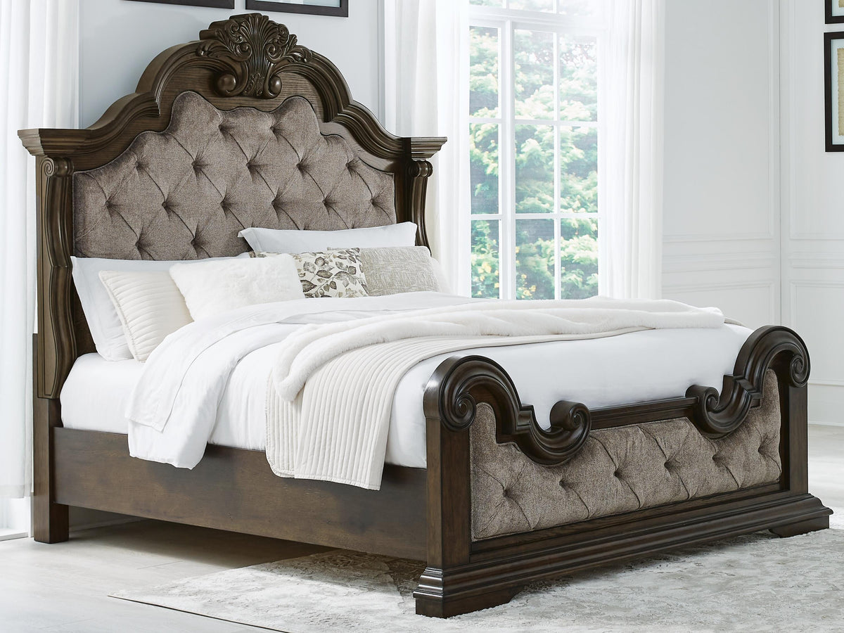 Maylee Upholstered Bed - Dark Brown  (B947-SI) - Image 2