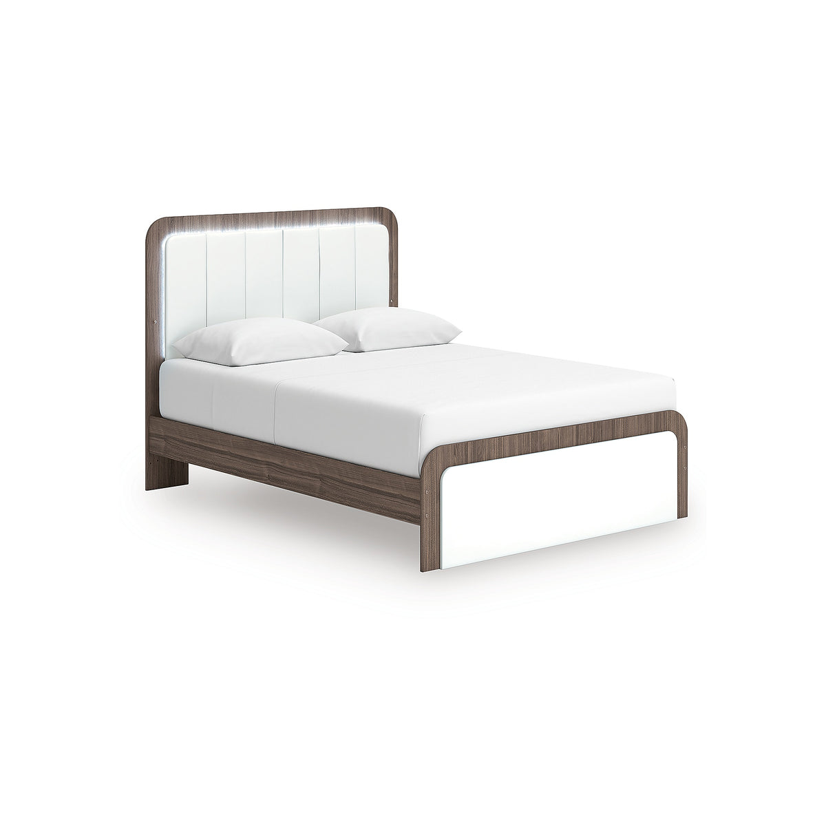 Kendanport Queen Upholstered Platform Bed, Dresser and Mirror (PCB1108-SI) - Image 11