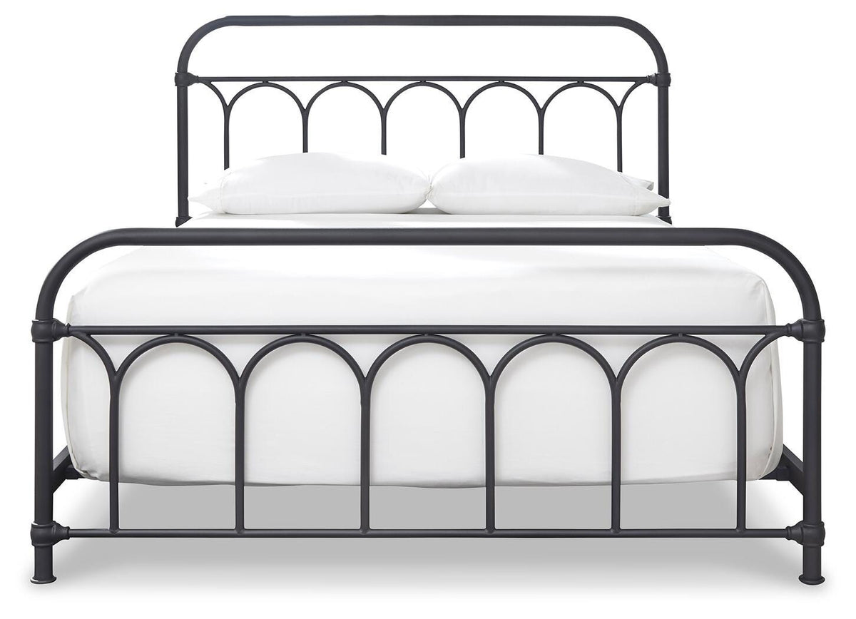 Nashburg Metal Bed - Black  (B280-SI) - Image 7