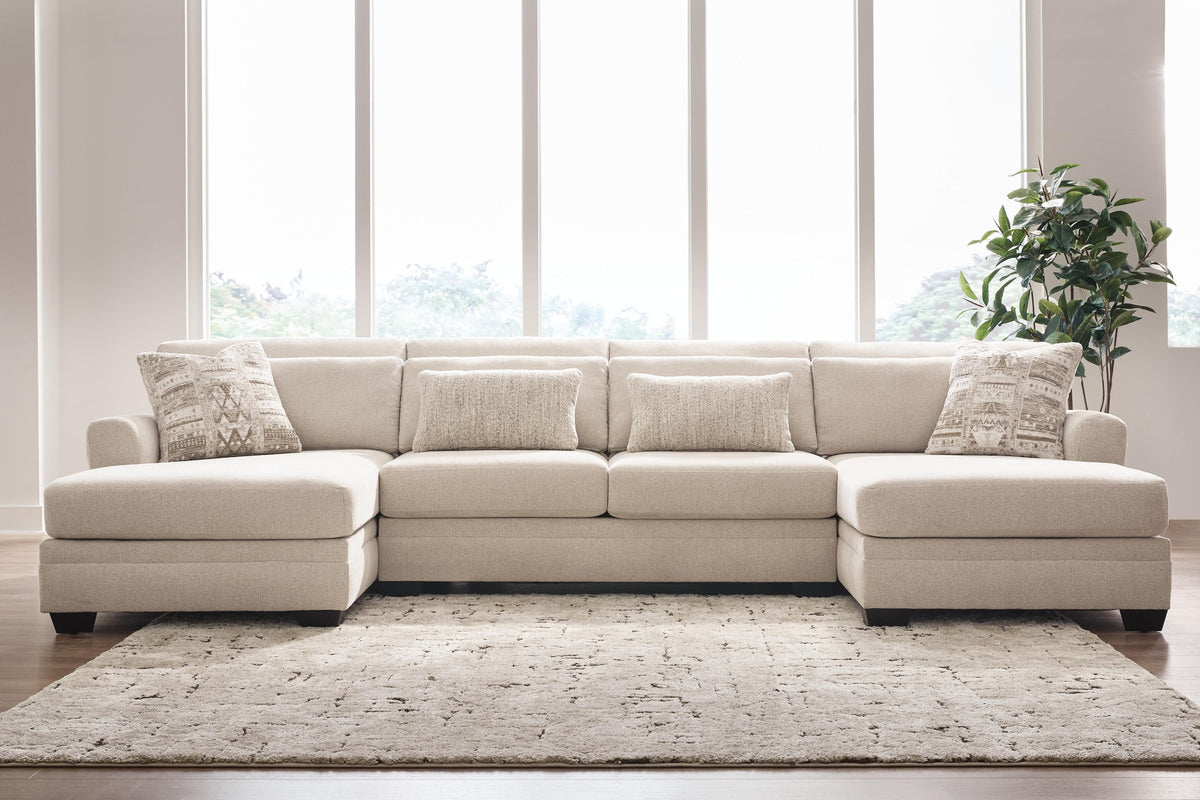 Mandi Point 3-Piece Double Chaise Sectional (62606-SI) - Image 2
