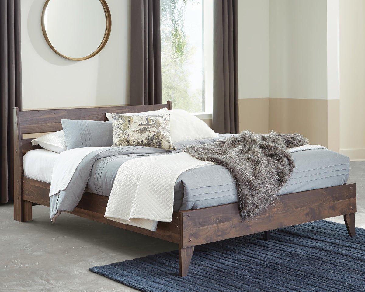 Calverson Panel Platform Bed with Dresser and Nightstand - Mocha  (EB3660-SI) - Image 22