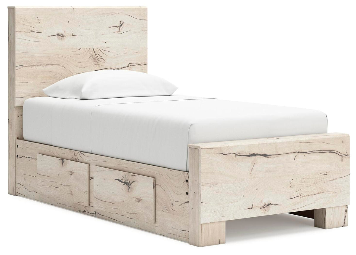 Lawroy Panel Bed with Storage and Nightstand - Light Natural  (B2310-SI) - Image 3