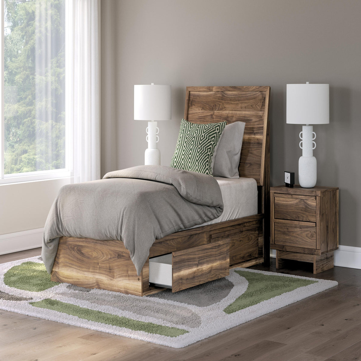 Chirason Twin Panel Bed with Storage (PCB3367-SI) - Image 9