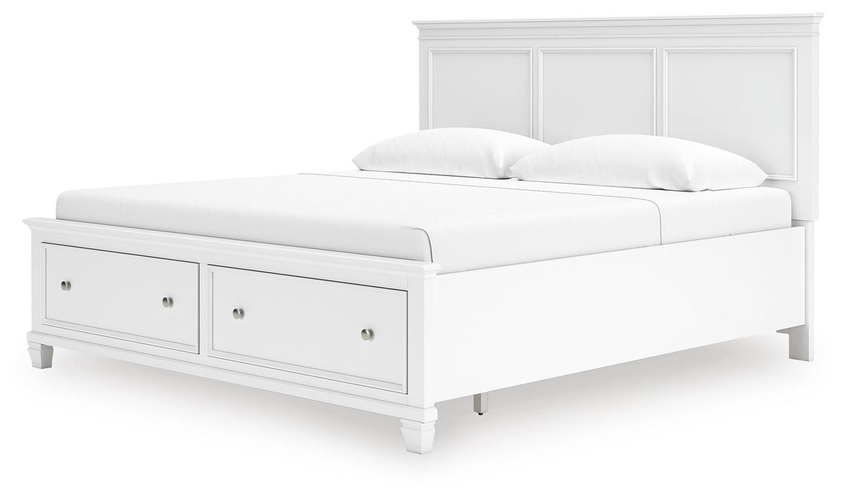 Fortman Panel Storage Bed - White  (B680-SI) - Image 5