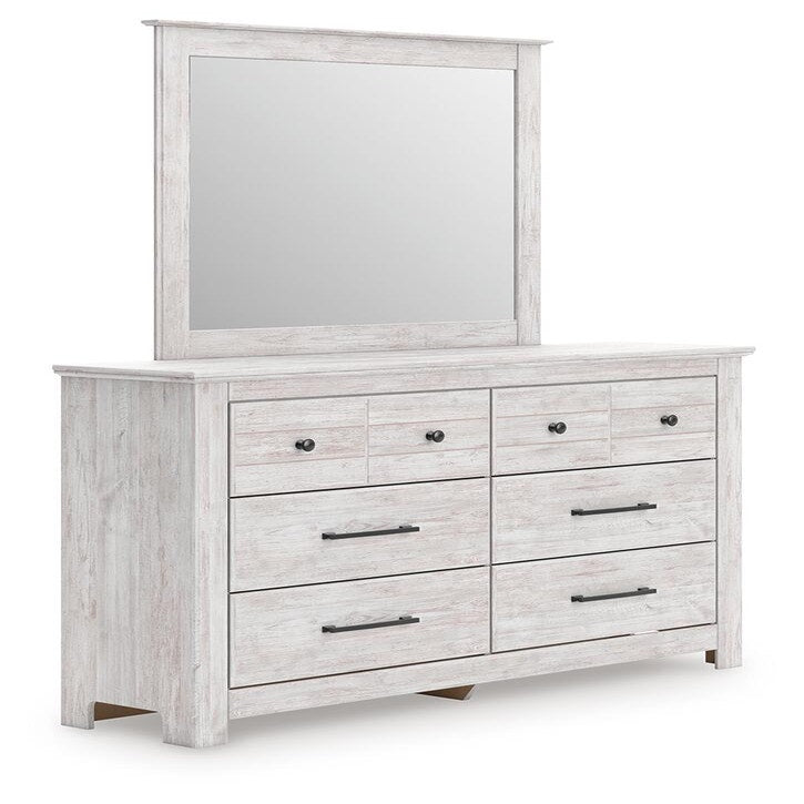 Makidern Queen Panel Bed, Dresser, Mirror and Nightstand (PCB1171-SI) - Image 3
