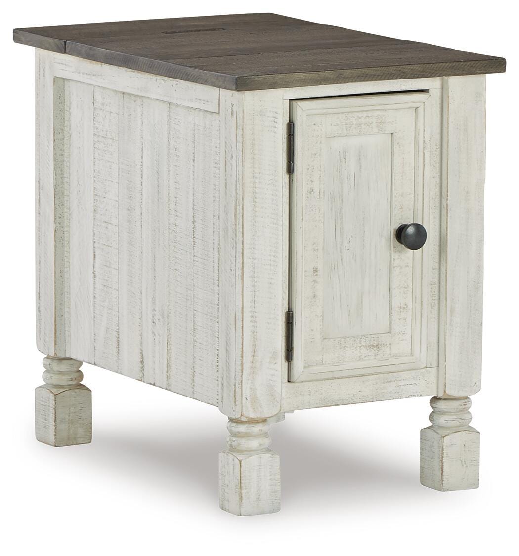 Havalance Chairside End Table - White/Gray  (T994-SI)