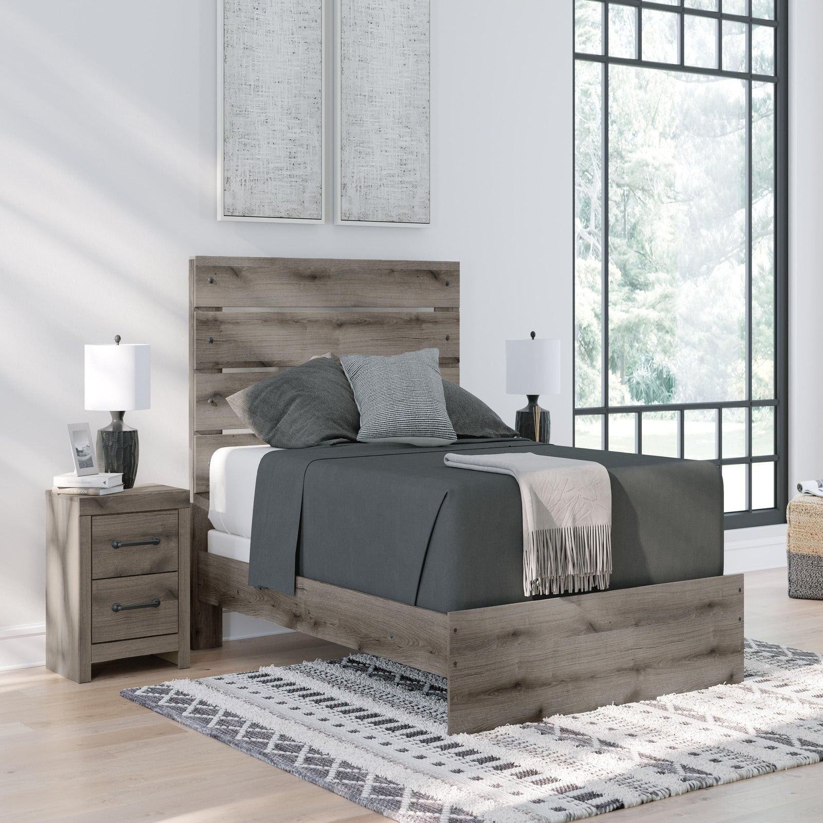 Graystorm Queen Panel Bed (PCB2405-SI) - Image 8