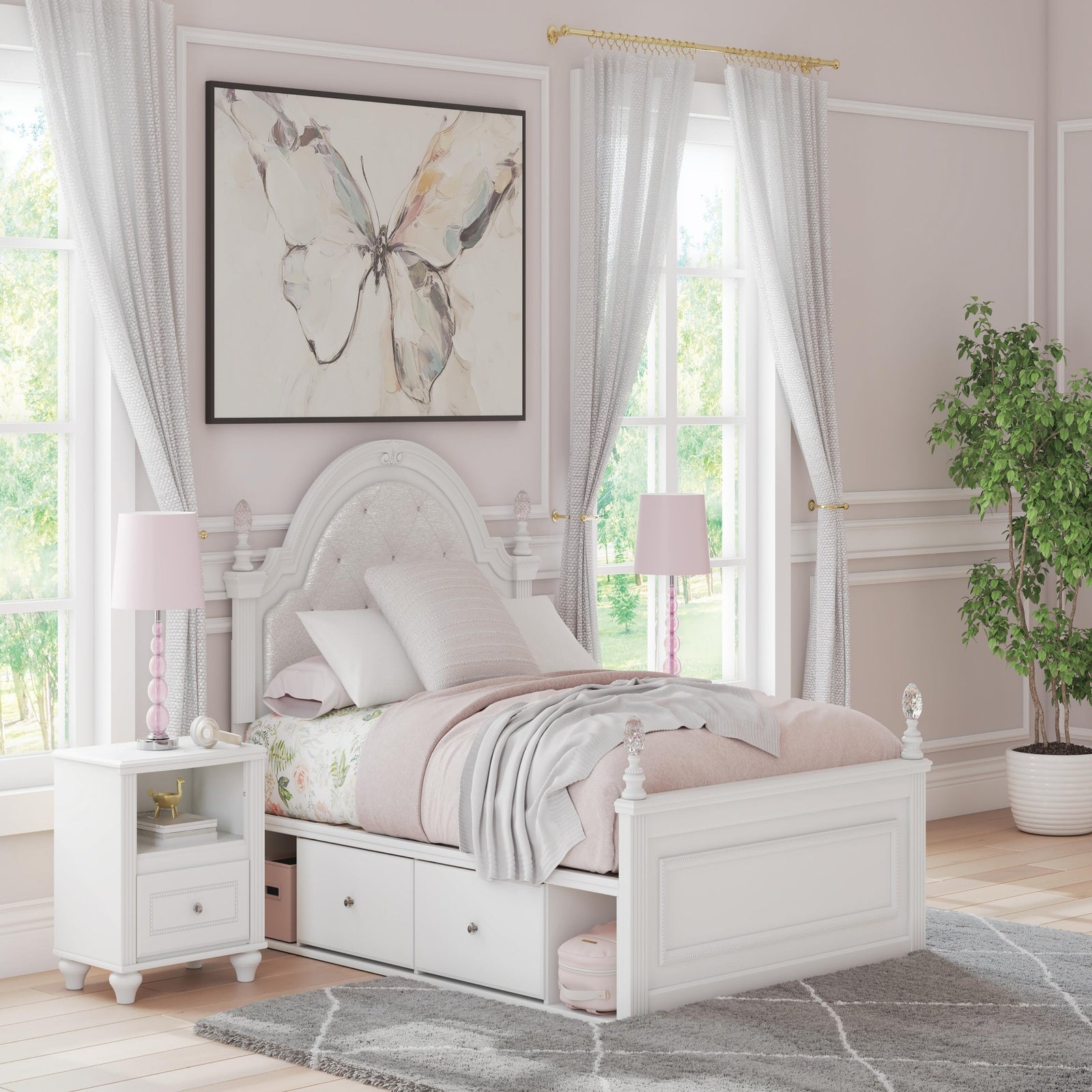 Kozlani Full Upholstered Panel Storage Bed (PCB1819-SI) - Image 9