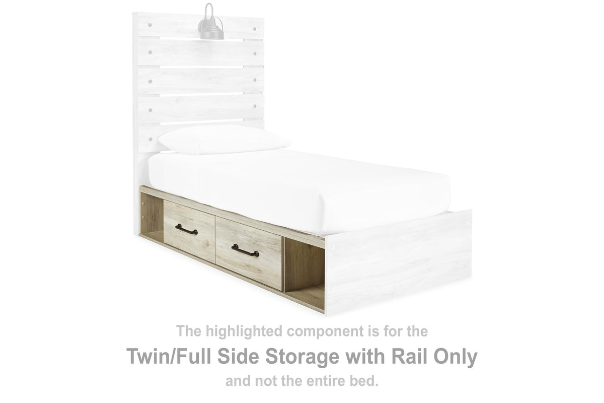 Cambeck Side Storage with Rail (Youth) - Whitewash  (B192-SI) - Image 3