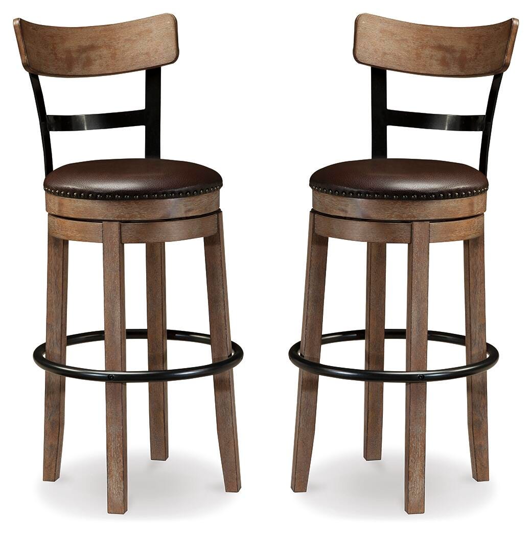Pinnadel Bar Height Bar Stool (Set of 2) (D542-SI)