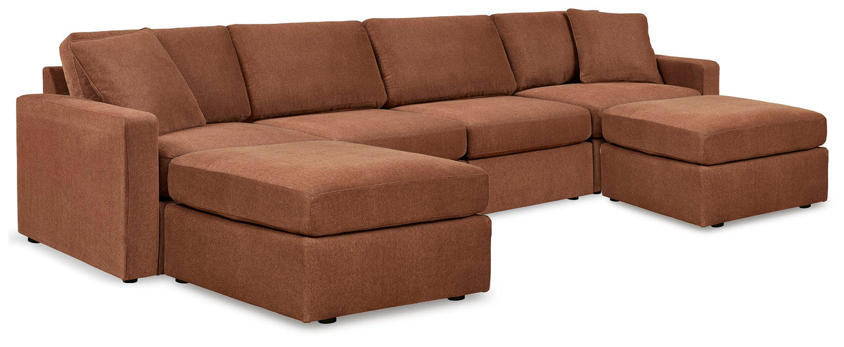 Modmax 4-Piece Sectional and 2 Ottomans (92102-SI)