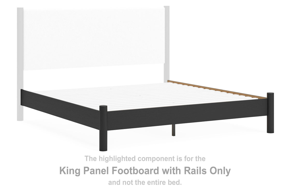 Cadmori Panel Footboard with Rails - Black (B2616-SI) | Cadmori | Ash ...