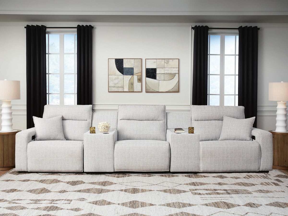 Modmax II 5-Piece Power Reclining Sectional with Consoles (65907-SI)