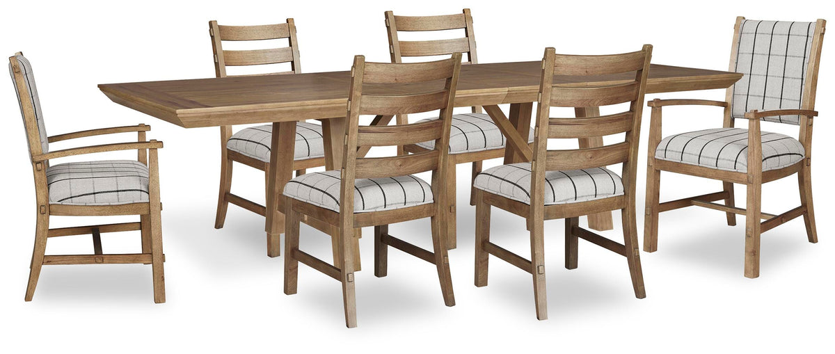 Ridgester Extension Dining Table, 2 Arm Chairs and 4 Side Chairs (D858-SI)