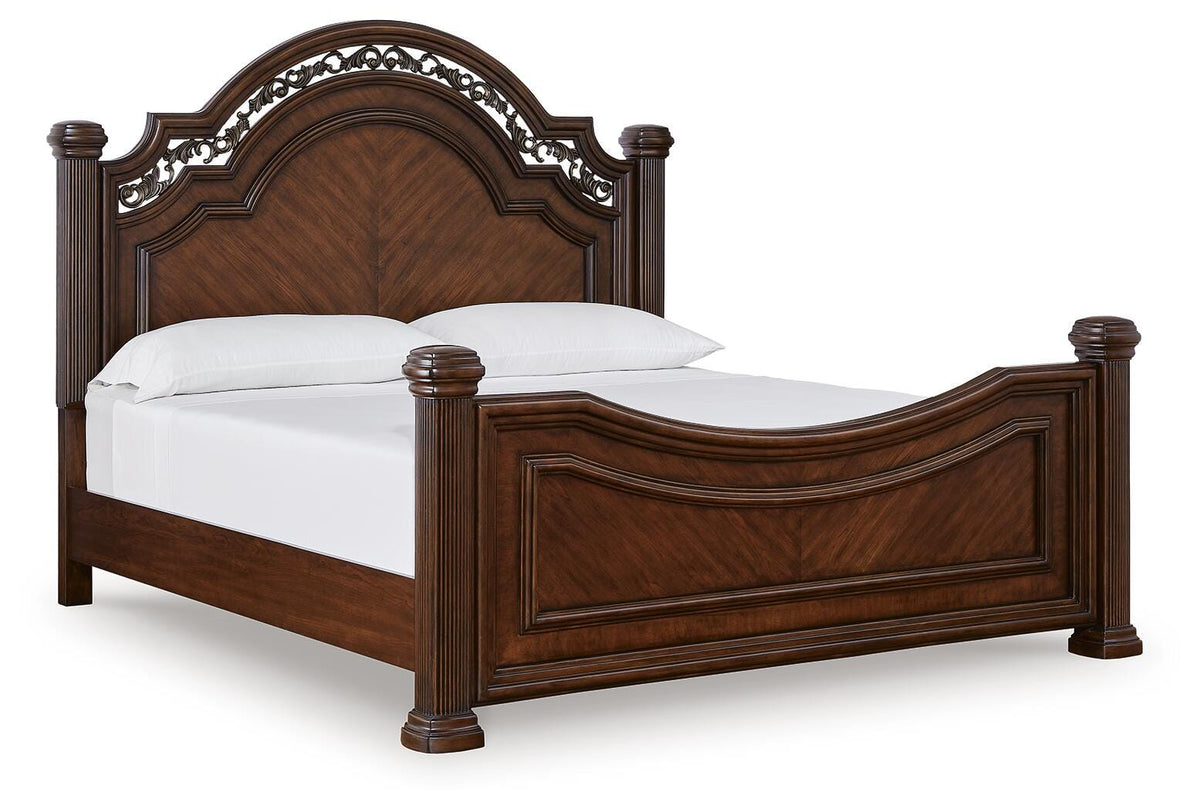 Lavinton Poster Bed, Dresser, Mirror and Nightstand - Brown  (B764-SI) - Image 3