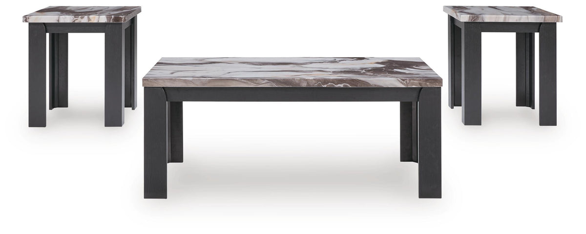 Jazmore Table (Set of 3) - Dark Brown  (T255-SI) - Image 3