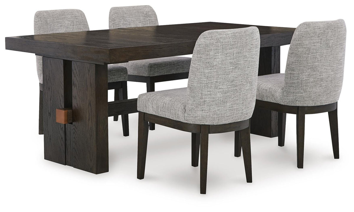 Burkhaus Dining Table and 4 Chairs (D984-SI)
